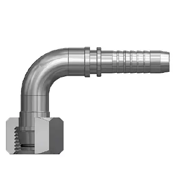 90° HOSE FITTINGS WITH METRIC NUT
